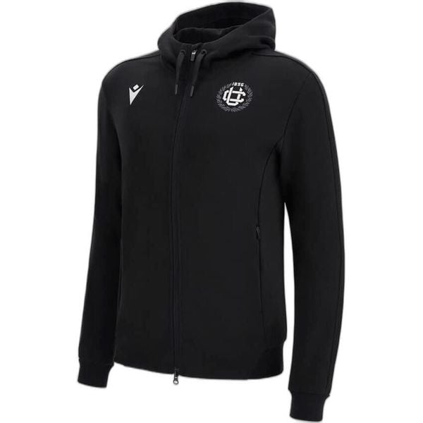 Bluza z kapturem i zamkiem błyskawicznym Udinese 22/ Leisure. Czarne bluzy sportowe damskie Macron, xl, bez wzorów, z bawełny, bez ramiączek, z kapturem. Za 259.00 zł.
