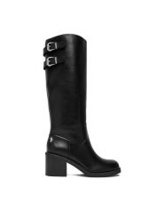 U.S. Polo Assn. Kozaki EO-SABINA001W/EY1 Czarny. Czarne kozaki damskie U.S. Polo Assn., z materiału, bez obcasa, na słupku. Za 229.99 zł.