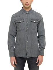 Mustang Koszula dżinsowa w kolorze szarym rozmiar: XL. Szare koszule męskie Mustang, xl, bez wzorów, z bawełny, bez kołnierzyka, bez ramiączek. Za 165.71 zł.