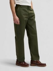 MESKIE SPODNIE LEE LOOSE WORKWEAR CHINO OAK MOSS 112378739. Zielone spodnie materiałowe męskie Lee, bez wzorów, z materiału. Za 189.99 zł.