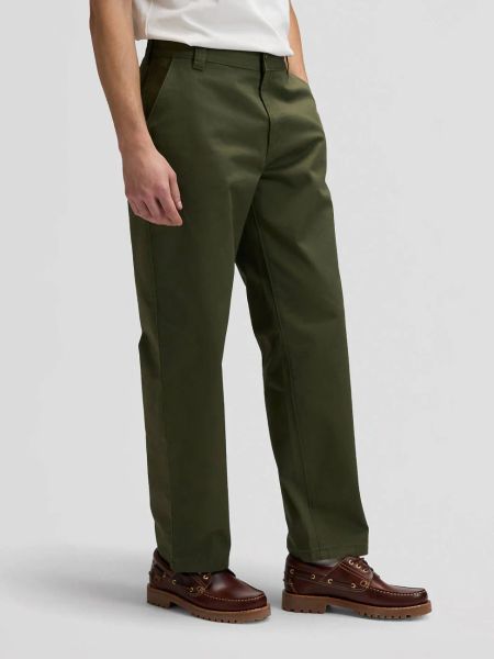 MESKIE SPODNIE LEE LOOSE WORKWEAR CHINO OAK MOSS 112378739. Zielone spodnie materiałowe męskie Lee, bez wzorów, z materiału. Za 189.99 zł.
