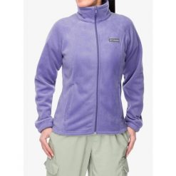 Bluza polarowa damska Columbia Benton Springs FZ. Fioletowe bluzy bez kaptura damskie Columbia, z polaru. Za 208.99 zł.