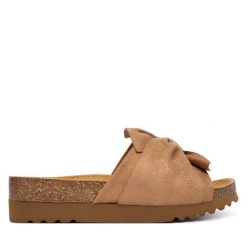 Klapki Scholl. Brązowe klapki damskie Scholl, bez wzorów, bez obcasa. Za 339.99 zł.