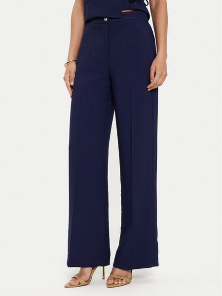 ViCOLO Spodnie materiałowe TB0049 Granatowy Regular Fit. Niebieskie spodnie materiałowe damskie ViCOLO, bez wzorów, z materiału. Za 159.99 zł.