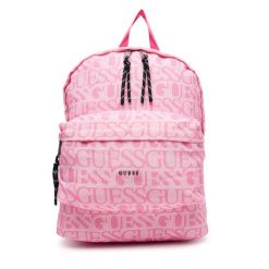Plecak Guess. Czerwone plecaki damskie Guess, z aplikacjami, sportowe. Za 229.99 zł.