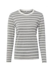 Marie Lund Koszulka z długim rękawem Kobiety Bawełna szary, XXL. Szare t-shirty damskie Marie Lund, xxl, bez wzorów, z bawełny, bez kołnierzyka. Za 149.95 zł.