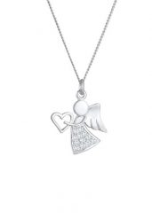 Nenalina Symbol talizmanu cyrkonowego Damy Angel Heart Symbol talizmanu w 925 r. Srebrny, pozłacany srebrny Naszyjniki 1 ct Damski. Szare naszyjniki damskie Nenalina, pozłacane. Za 293.99 zł.