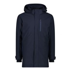 Parka softshell CMP. Niebieskie parki męskie CMP, bez wzorów, z softshellu. Za 757.10 zł.