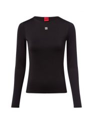 HUGO koszulka z długim rękawem - Dasiia Kobiety czarny, XL. Czarne t-shirty damskie Hugo, xl, bez wzorów, bez kołnierzyka. Za 279.95 zł.