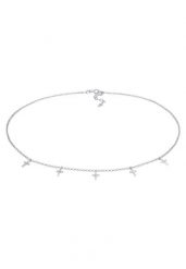 Elli Damski naszyjnik Choker krzyż, waira, religia pozłacane srebro 925 Sterling Silver Naszyjniki 1 ct. Szare naszyjniki damskie Elli, na co dzień, pozłacane. Za 190.39 zł.