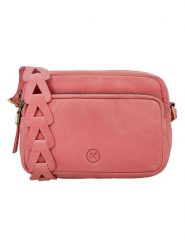 HIDE & STITCHES Skórzana torebka w kolorze różowym - 20 x 17 x 5 cm rozmiar: onesize. Różowe torebki klasyczne damskie HIDE & STITCHES, bez wzorów, z materiału, bez dodatków. Za 173.99 zł.