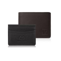 Zestaw prezentowy dla niego portfel męski skórzany T-67 i etui na karty T-151 Paolo Peruzzi ZUP-147-BR. Brązowe portfele męskie bez wzorów, z materiału. Za 79.00 zł.
