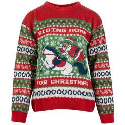Sweter z okrągłym dekoltem Harry's Horse Christmas. Czerwone swetry męskie HARRYS HORSE, m, bez wzorów, bez kołnierzyka. Za 250.00 zł.
