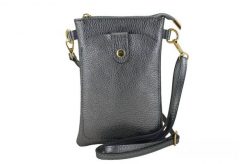 Mini listonoszka skórzana BARBERINI'S c. srebrna 963/1-46. Szare shopper bag damskie Barberinis, bez wzorów, ze skóry, bez dodatków. Za 149.99 zł.