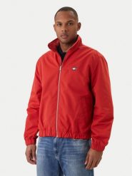 Tommy Jeans Kurtka przejściowa Essential DM0DM22720 Czerwony Regular Fit. Czerwone kurtki męskie Tommy Jeans, m, bez wzorów, z jeansu, bez kaptura. Za 529.99 zł.