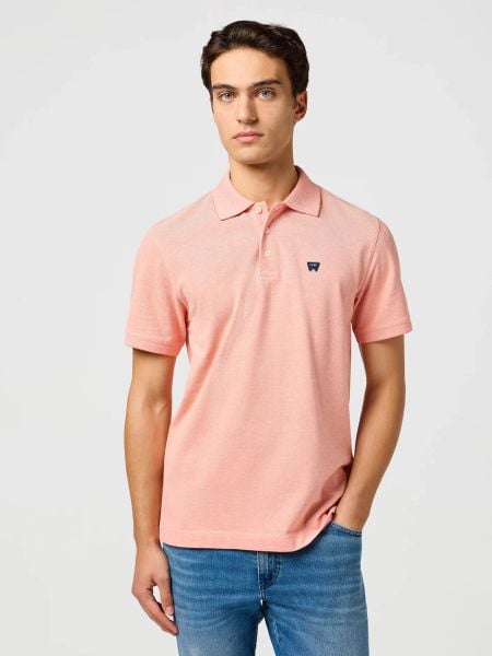 WRANGLER MĘSKA KOSZULKA WRANGLER REFINED POLO SHIRT ORANGE 112362832. Pomarańczowe koszulki polo męskie Wrangler, m, bez wzorów, bez ramiączek. Za 89.99 zł.