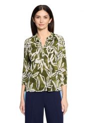 CARTOON Bluzka w kolorze zielono-kremowym rozmiar: 46. Zielone bluzki damskie Cartoon, bez wzorów, bez kołnierzyka, bez ramiączek. Za 126.99 zł.