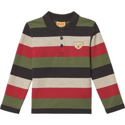 Koszulka polo ze wzorem. Brązowe t-shirty chłopięce Steiff, z aplikacjami, bez ramiączek. W wyprzedaży za 58.95 zł.