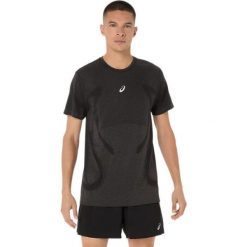 T-shirt sportowy z krótkim rękawem męski Road Seamless SS Top. Czarne t-shirty męskie Asics, l, bez wzorów, z materiału, bez kołnierzyka. Za 199.99 zł.