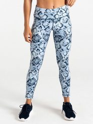 Dare 2b Legginsy sportowe "Influential II" w kolorze błękitno-granatowym rozmiar: 46. Niebieskie legginsy damskie Dare 2b, bez wzorów, z materiału, outdoorowe. Za 109.45 zł.
