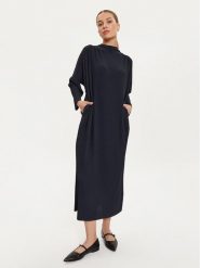 Max Mara Leisure Sukienka codzienna Faraone 2426626067 Granatowy Relaxed Fit. Niebieskie sukienki damskie Max Mara Leisure, na co dzień, s, bez wzorów, z syntetyku, bez kołnierzyka, bez ramiączek, proste. Za 469.99 zł.