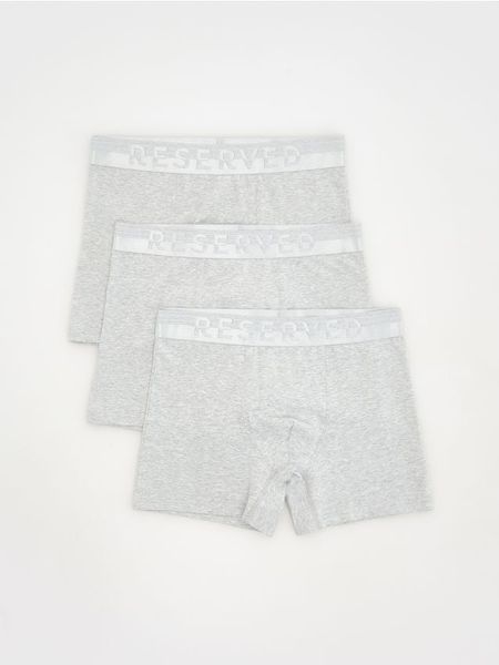 3 pack bokserek Long - jasnoszary. Szare bokserki męskie Reserved, bez wzorów. W wyprzedaży za 35.99 zł.