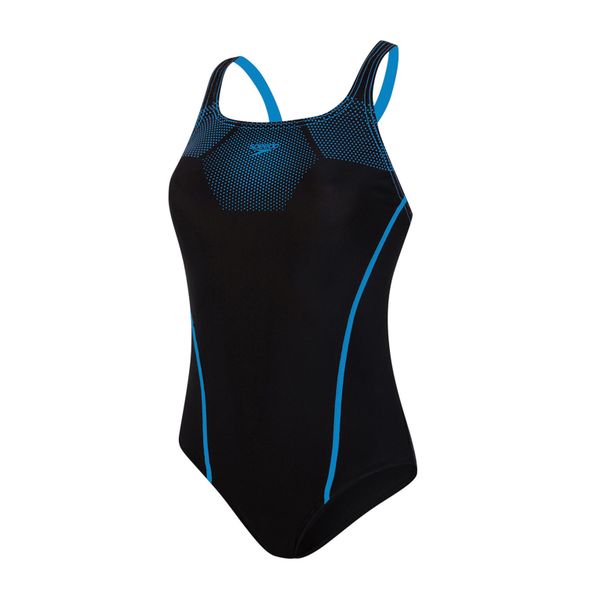 Damski jednoczęściowy kostium kąpielowy Speedo Tech Placem Medalist. Czarne stroje jednoczęściowe damskie Speedo, bez wzorów. Za 168.00 zł.