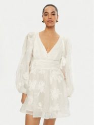 BARDOT Sukienka koktajlowa 58475DB5 Écru Regular Fit. Sukienki damskie BARDOT, bez wzorów, z syntetyku, wizytowe, bez kołnierzyka, bez ramiączek. Za 569.99 zł.