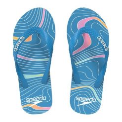 Klapki basenowe antypoślizgowe męskie Speedo Slide. Niebieskie klapki i japonki męskie Speedo, z materiału. Za 69.99 zł.