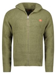 Canadian Peak Kardigan "Flexibuseak" w kolorze oliwkowym rozmiar: M. Zielone kardigany męskie Canadian Peak, m, bez wzorów, ze splotem, bez kołnierzyka. Za 100.99 zł.