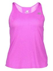 New Balance Top sportowy w kolorze fioletowym rozmiar: M. Różowe topy damskie New Balance, m, bez wzorów, z materiału, bez kołnierzyka. Za 95.46 zł.