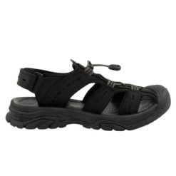 Sandały Męskie Skórzane. Czarne sandały męskie Grisport, bez zapięcia. Za 365.99 zł.