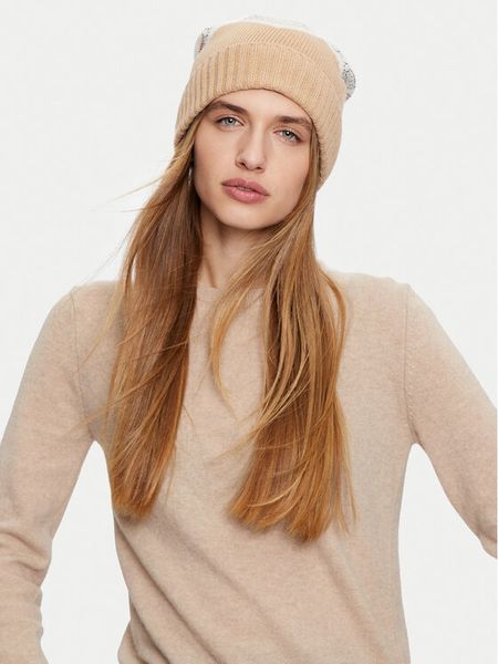 Liu Jo Czapka TF4297 MS55L Beżowy. Brązowe czapki zimowe damskie Liu Jo, z materiału. Za 239.99 zł.