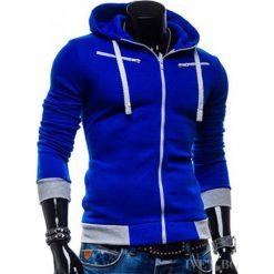 Bluza męska DAVID BLUE. Niebieskie bluzy bez kaptura męskie Bluza męska DAVID BLUE, l. W wyprzedaży za 39.00 zł.