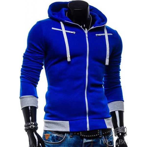 Bluza męska DAVID BLUE. Niebieskie bluzy bez kaptura męskie Bluza męska DAVID BLUE, l. W wyprzedaży za 39.00 zł.