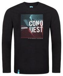 T-shirt męski Loap Alek czarny. Czarne t-shirty męskie Scarpa, na zimę, m, bez wzorów, z bawełny, bez kołnierzyka. Za 81.99 zł.