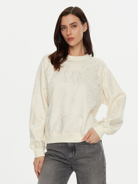 Gap Bluza 588019-04 Écru Relaxed Fit. Bluzy bez kaptura damskie GAP, xxs, z bawełny. Za 159.99 zł.