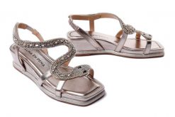 ALMA EN PENA V240736 diva bronze, sandały damskie. Żółte sandały damskie Alma En Pena, bez wzorów, bez obcasa, na koturnie. Za 377.94 zł.