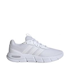 Buty damskie adidas Cloudfoam Flex Laces. Białe buty sportowe na co dzień damskie Adidas, bez wzorów, z materiału, na fitness i siłownię, Adidas Cloudfoam. Za 175.99 zł.