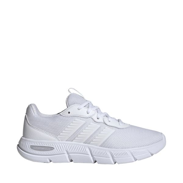 Buty damskie adidas Cloudfoam Flex Laces. Białe buty sportowe na co dzień damskie Adidas, bez wzorów, z materiału, na fitness i siłownię, Adidas Cloudfoam. Za 175.99 zł.