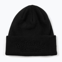 Czapka zimowa Pitbull Beanie Pitbull Sd Wendell. Czarne czapki męskie PITBULL, na zimę, bez wzorów, z dzianiny, sportowe. Za 73.99 zł.