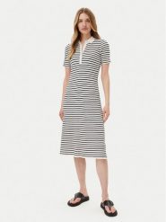 Gant Sukienka dzianinowa 4502085 Biały Slim Fit. Białe sukienki damskie Gant, xl, bez wzorów, z bawełny, bez kołnierzyka, bez ramiączek. Za 549.99 zł.