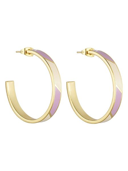 Design Letters Pozłacane kolczyki-kreole "Striped Candy" rozmiar: onesize. Różowe kolczyki damskie Design Letters, pozłacane. Za 178.37 zł.