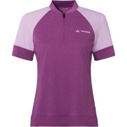 Koszulka damska Altissimo Q-Zip. Czerwone topy sportowe damskie Vaude, bez wzorów, z materiału, bez ramiączek. Za 299.00 zł.