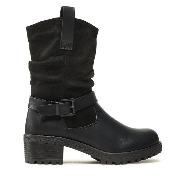Botki Clara Barson. Czarne botki damskie Clara Barson, bez obcasa, na słupku, bez zapięcia. Za 119.99 zł.