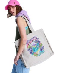 Torba typu tote dla Kobiety DRINK THE WAVE Beżowy. Brązowe torebki klasyczne damskie Roxy, bez wzorów, z bawełny, bez dodatków. Za 75.00 zł.