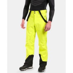 Męskie spodnie hardshell Kilpi LAZZARO-M. Zielone spodnie materiałowe męskie Kilpi, bez wzorów, z hardshellu, sportowe. Za 1,041.73 zł.