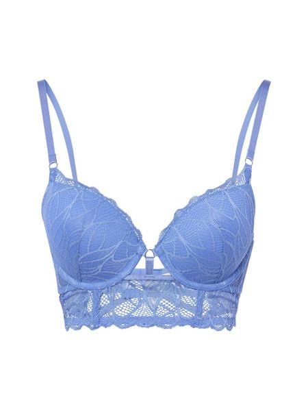 Lascana biustonosz push-up Kobiety Koronka niebieski|lila, 80D. Niebieskie biustonosze Lascana, bez wzorów, z koronki. Za 159.95 zł.