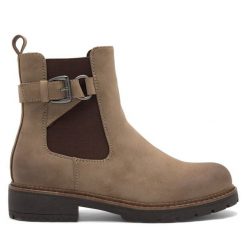 Botki Clara Barson. Brązowe botki damskie Clara Barson, bez obcasa, na płaskiej podeszwie, bez zapięcia. Za 99.99 zł.