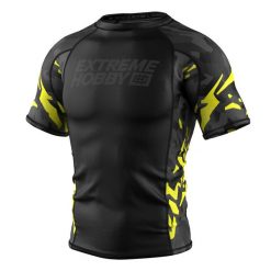Koszulka Męska Rashguard MMA na Siłownię EXTREME HOBBY BLACK PANTHER. Czarne bielizna termoaktywna męska EXTREME HOBBY, m, bez wzorów, z bawełny. Za 199.00 zł.